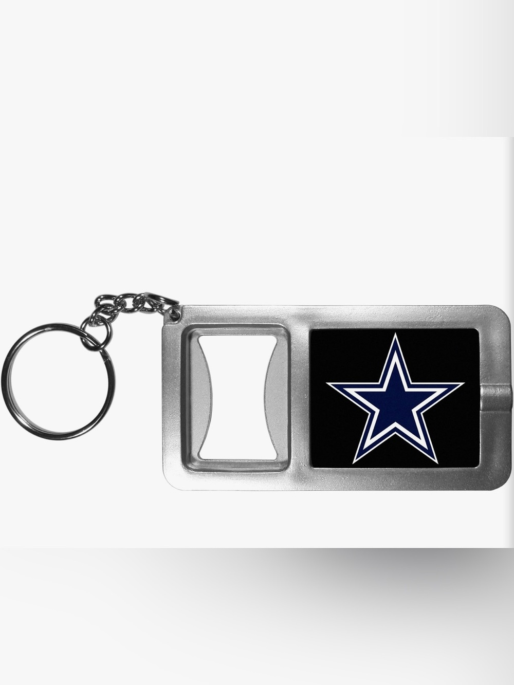 NFL unisex-adult Flashlight Key Chain With Bottle Opener